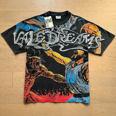Valeforever Vale T Shirts Washed black with a distressed finish