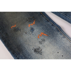Mens trendy purple jeans 100% cotton Pure Cotton High Street Trend