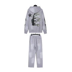 Hellstar Hoodie And Pants Two-Piece Set High-quality pure cotton high-street clothing