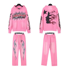 Hellstar Hoodie And Pants Two-Piece Set High-quality pure cotton high-street clothing