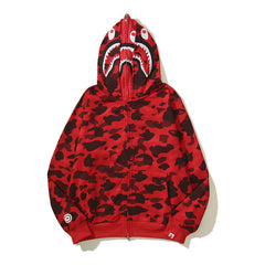 Ape Hoodie Camouflage Alphabet Double Hat Sweater Autumn Winter