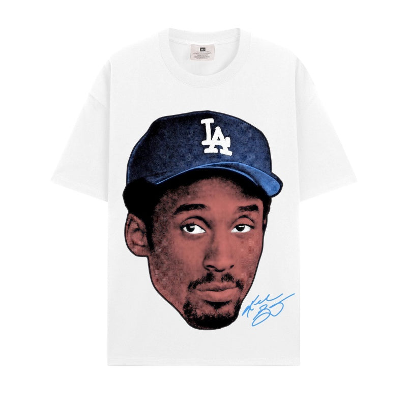 BIG FACE T shirts Pure Cotton High-Street Fashion