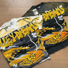 Valeforever Vale T Shirts Washed black with a distressed finish