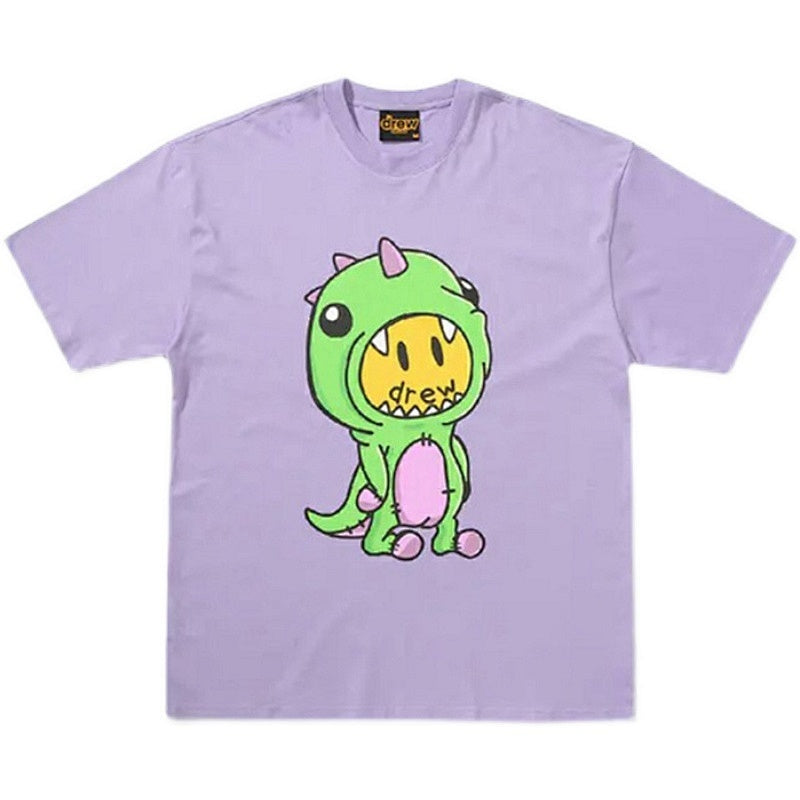 DREW HOUSE T Shirts Cute purple dinosaur