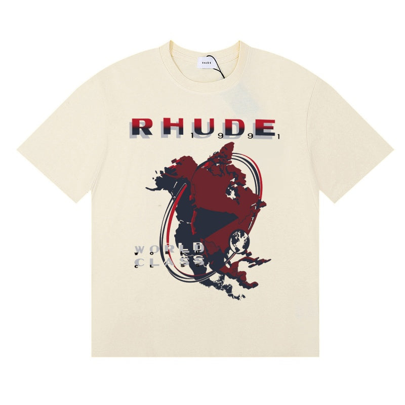 Rhude T Shirts Pure cotton textured pattern