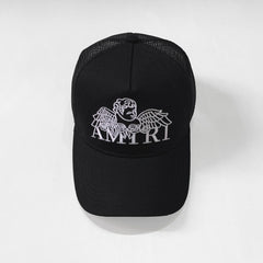Amiri Hat Peaked Cap Sunshade Beach Casual Hat Adjustable Metal Lock Baseball Cap