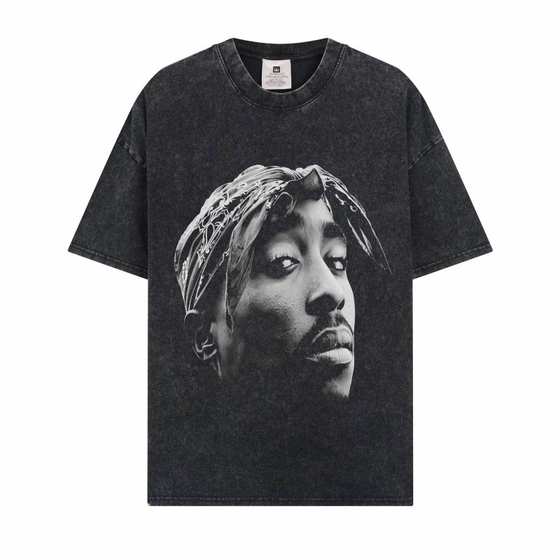 BIG FACE T shirts Pure Cotton High-Street Fashion