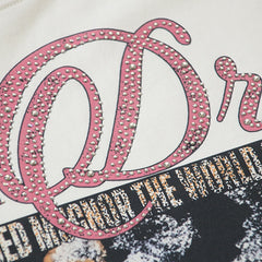 Valeforever Vale T Shirts White print with heat-set rhinestones