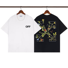 OFF WHITE T SHIRTS High-quality pure cotton high-street style