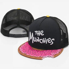 Trendy flat brimmed snapback hatscurved brim missing corner sunshade adjustable