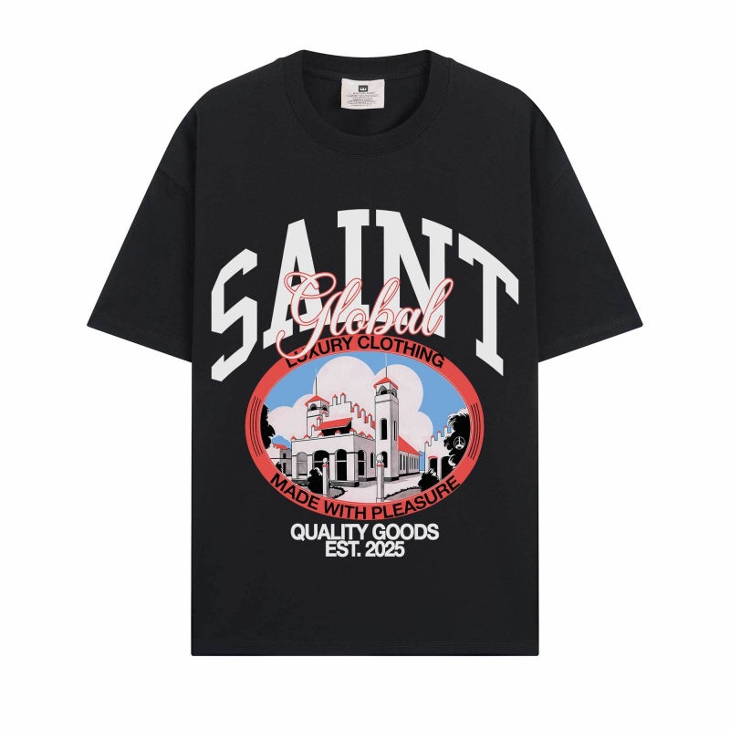 BIG FACE T shirts Pure Cotton High-Street Fashion