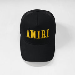 Amiri Hat Peaked Cap Sunshade Beach Casual Hat Adjustable Metal Lock Baseball Cap
