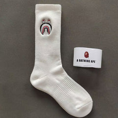 Bathing ape Socks Male Female Medium Tall Tube