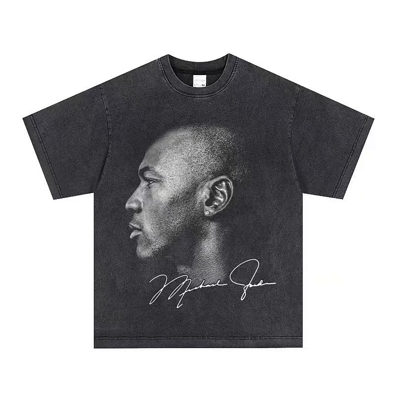 BIG FACE T shirts Pure Cotton High-Street Fashion