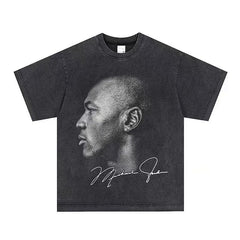 BIG FACE T shirts Pure Cotton High-Street Fashion