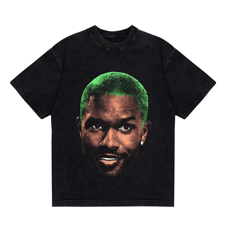 BIG FACE T shirts Pure Cotton High-Street Fashion