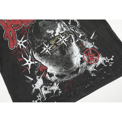 Hellstar  T-shirt Direct Printing Pattern High-quality pure cotton high-street clothing