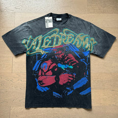 Valeforever Vale T Shirts Washed black with a distressed finish