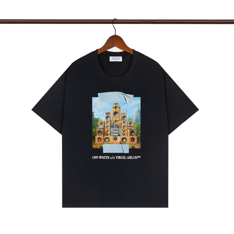 OFF WHITE T SHIRTS High-quality pure cotton high-street style