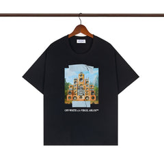 OFF WHITE T SHIRTS High-quality pure cotton high-street style