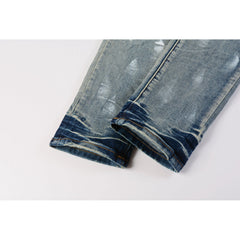 Mens trendy purple jeans 100% cotton Pure Cotton High Street Trend