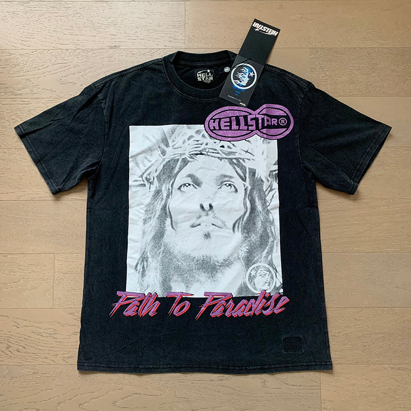 Hellstar T Shirts Retro style high street trend High-quality pure cotton high-street clothing