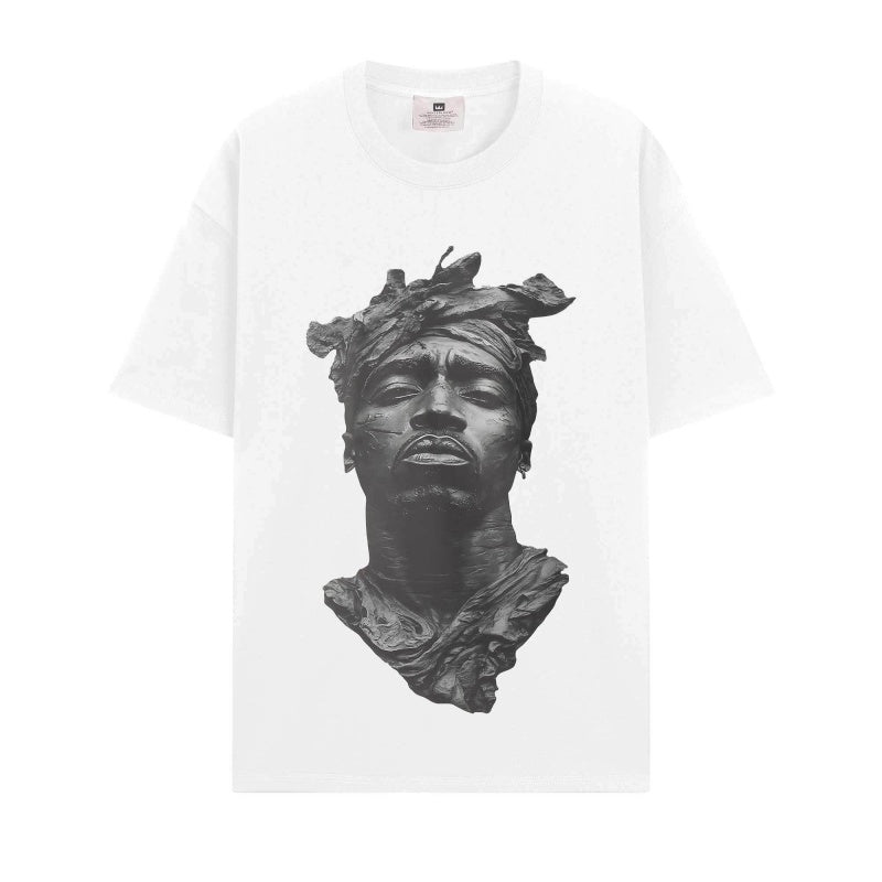 BIG FACE T shirts Pure Cotton High-Street Fashion