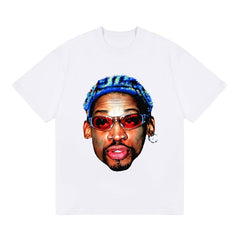 BIG FACE T shirts Pure Cotton High-Street Fashion