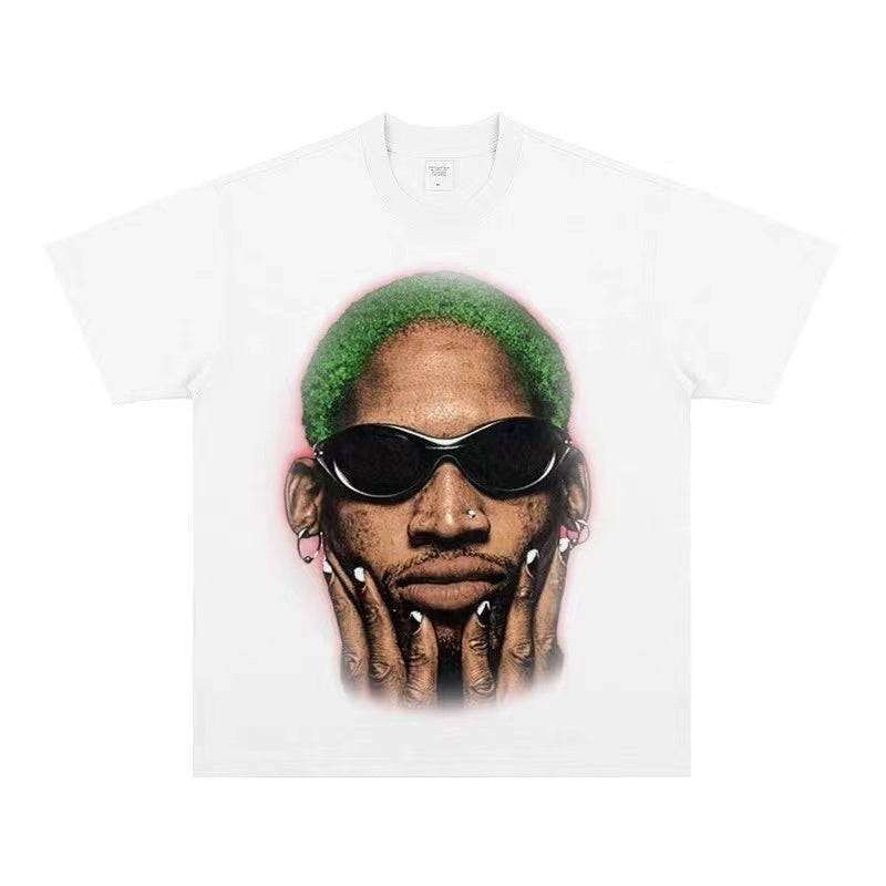 BIG FACE T shirts Pure Cotton High-Street Fashion