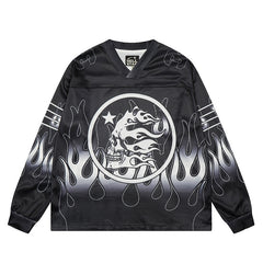 Hellstar Long Sleeve Shirts Hip-hop loose oversize High-quality pure cotton high-street clothing