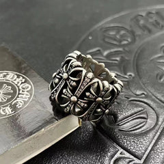 CHH Chrome heart Cross Ring Vintage Medieval