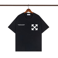 OFF WHITE T SHIRTS High-quality pure cotton high-street style