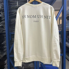 IH NOM UH NIT Crew neck sweatshirt High-quality pure cotton streetwear style