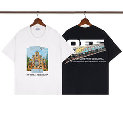 OFF WHITE T SHIRTS High-quality pure cotton high-street style