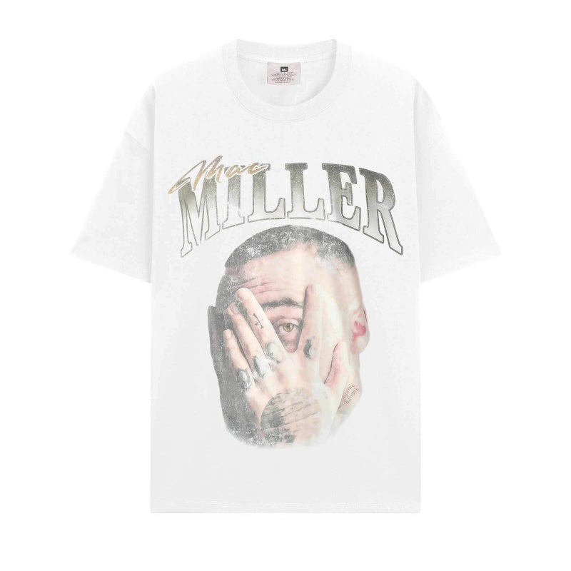 BIG FACE T shirts Pure Cotton High-Street Fashion