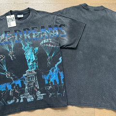 Valeforever Vale T Shirts Washed black with a distressed finish