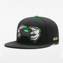 Trendy flat brimmed snapback hatscartoon