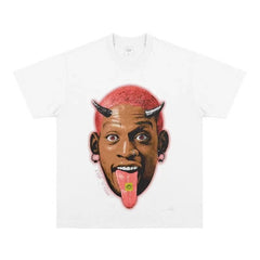 BIG FACE T shirts Pure Cotton High-Street Fashion