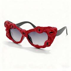 Trendy punk glasses devil eyes halloween gothic style