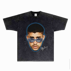 BIG FACE T shirts Pure Cotton High-Street Fashion