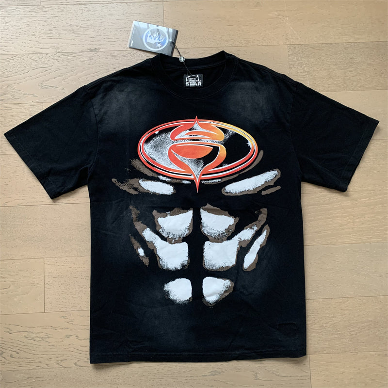 HellstarT Shirts Retro style high street trend High-quality pure cotton high-street clothing