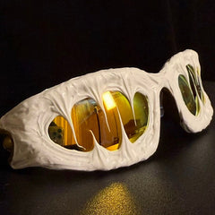Trendy punk glasses venom glue dark