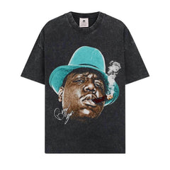 BIG FACE T shirts Pure Cotton High-Street Fashion