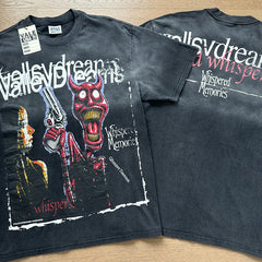 Valeforever Vale T Shirts Washed black with a distressed finish