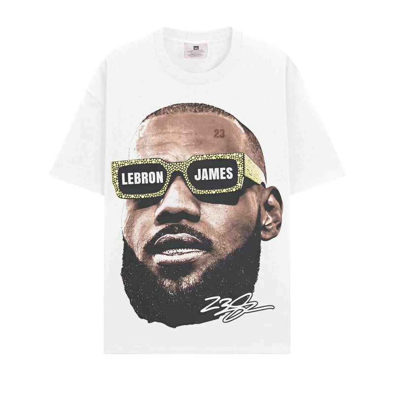 BIG FACE T shirts Pure Cotton High-Street Fashion