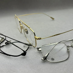 CHH Chrome Hearts Glasses Ultra Light Double Beam Pure Titanium Glasses Frame Myopia Frame