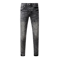Mens trendy purple jeans 100% cotton Pure Cotton High Street Trend