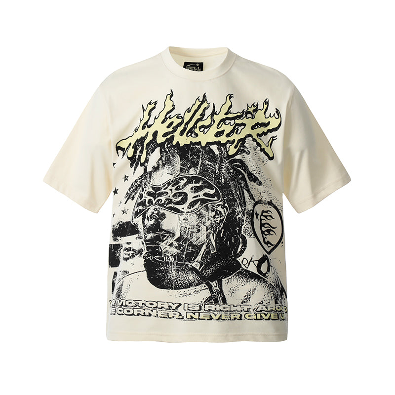 Hellstar  T-shirt Direct Printing Pattern High-quality pure cotton high-street clothing
