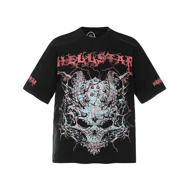Hellstar T-shirt Direct Printing Pattern High-quality pure cotton high-street clothing