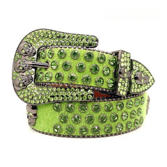 Hip-hop punk rhinestone belt women men skull accessories